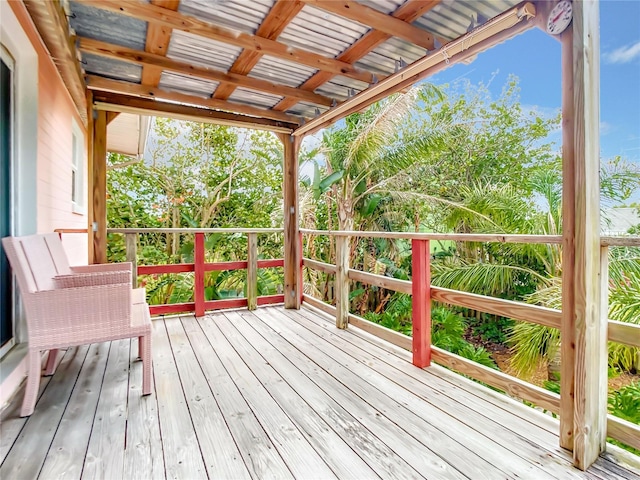 view of wooden terrace