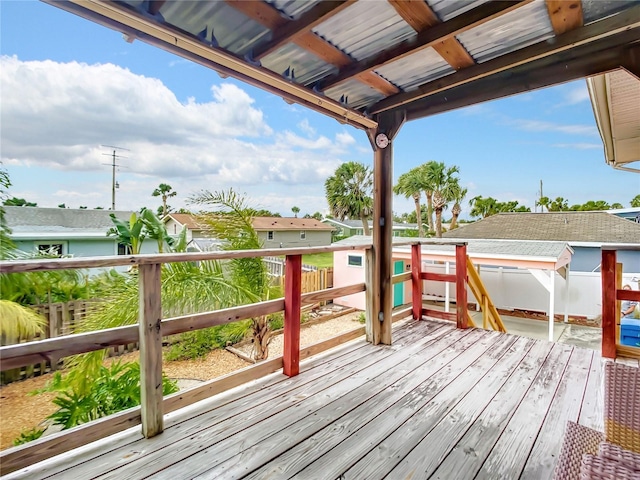 view of wooden terrace