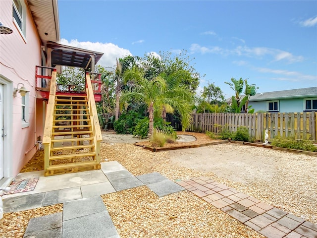 view of yard with a patio area