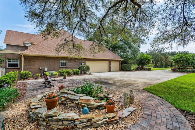 exterior space featuring a garage