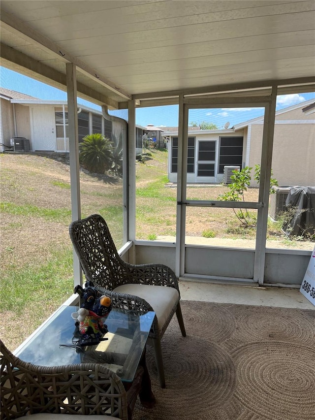 view of sunroom