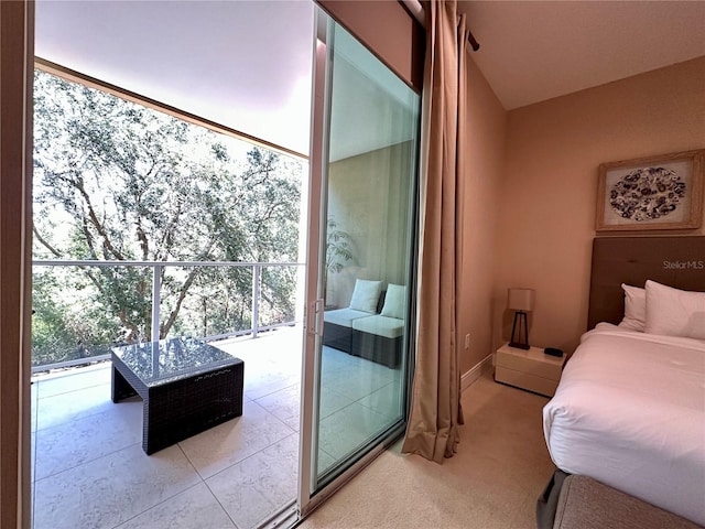 view of tiled bedroom