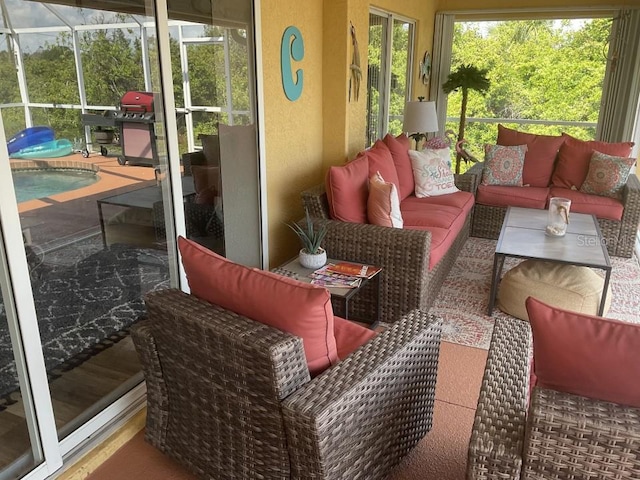 sunroom with a wealth of natural light