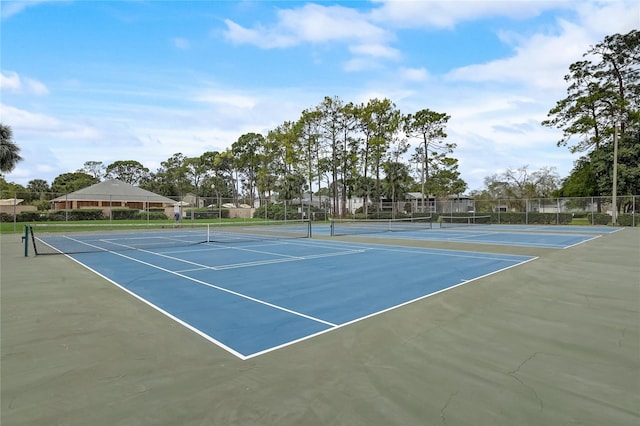 view of tennis court