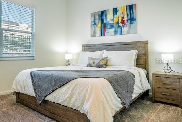 view of carpeted bedroom