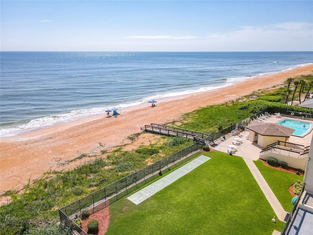 1513 Ocean Shore Blvd Unit 9E, Ormond Beach, FL 32176 - drone / aerial view with a beach view and a water view