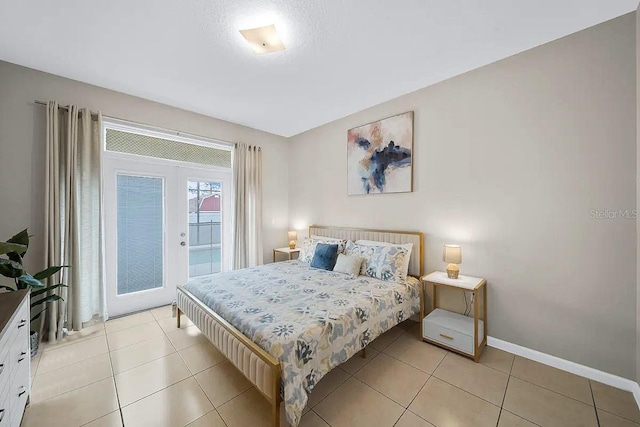 view of tiled bedroom