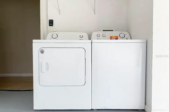 laundry room featuring washer and dryer