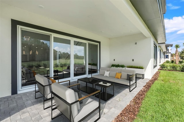 view of patio / terrace featuring outdoor lounge area