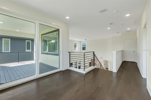 interior space featuring dark hardwood / wood-style floors