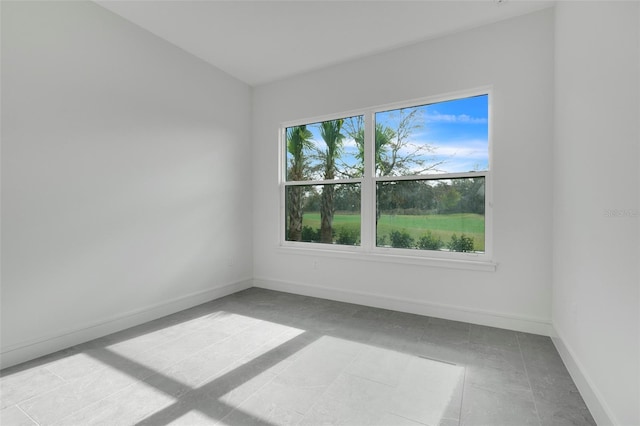 view of tiled spare room