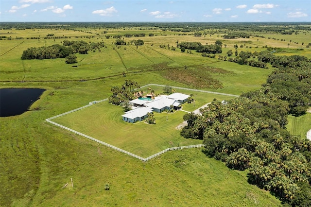 aerial view featuring a rural view