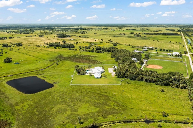 bird's eye view featuring a rural view