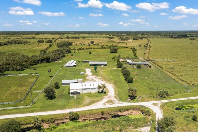 bird's eye view featuring a rural view