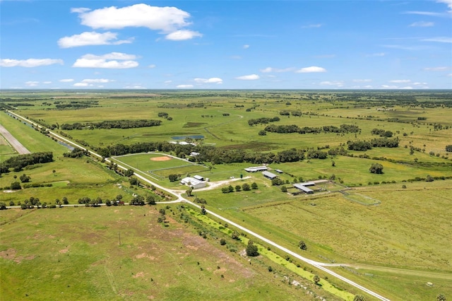 aerial view with a rural view