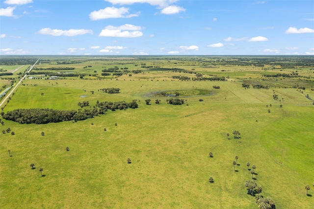 drone / aerial view featuring a rural view