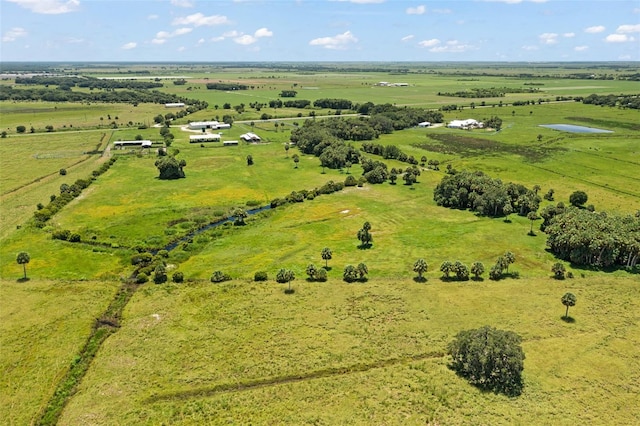 bird's eye view with a rural view