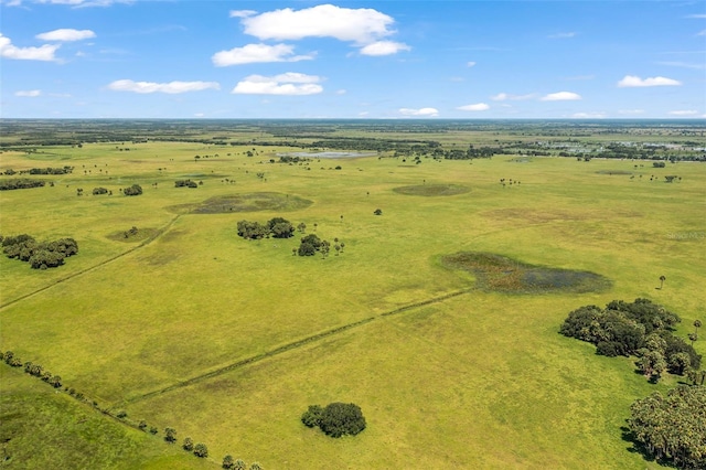 aerial view featuring a rural view