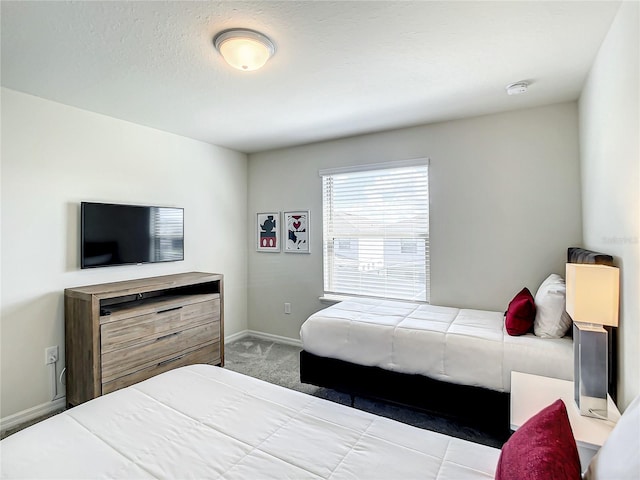 bedroom featuring carpet