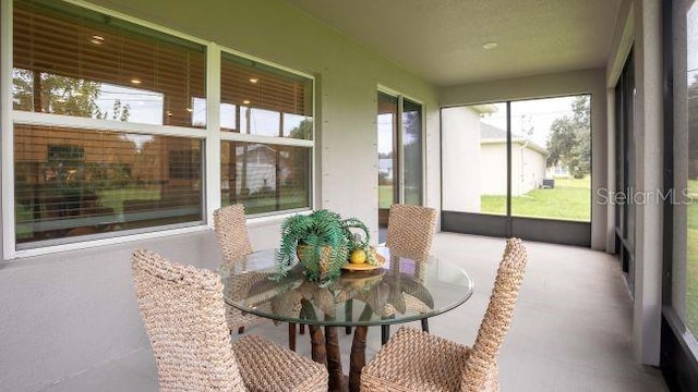 view of sunroom