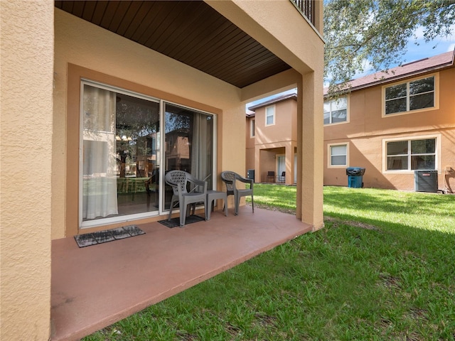 view of patio / terrace featuring area for grilling and central AC unit