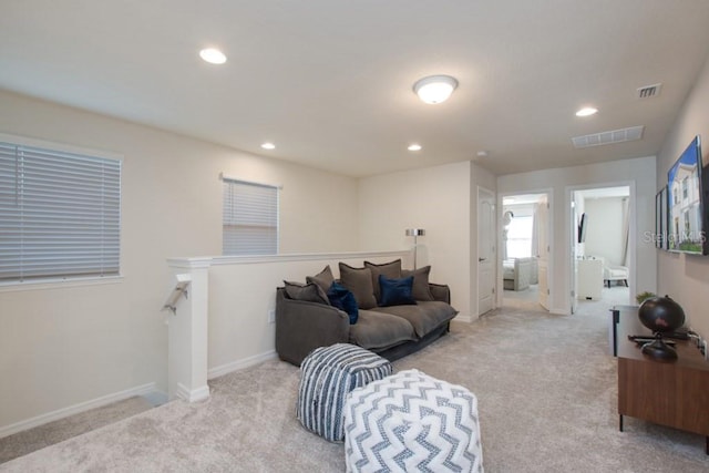 view of carpeted living room