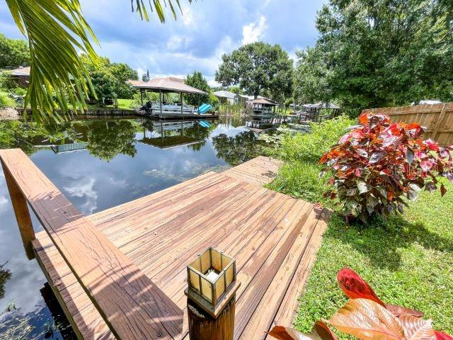view of dock