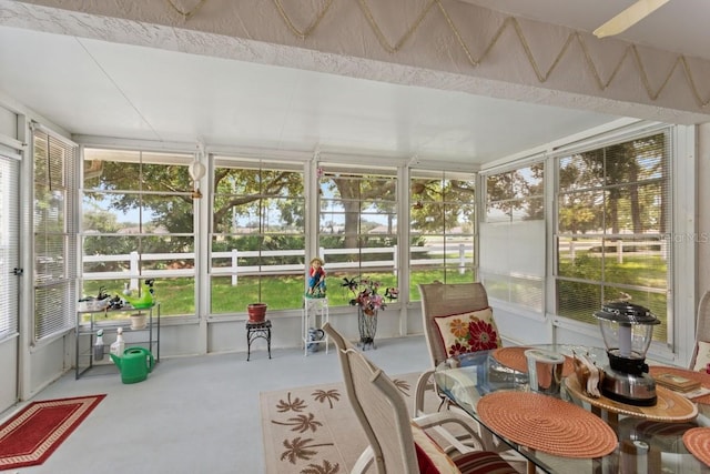 sunroom featuring a wealth of natural light