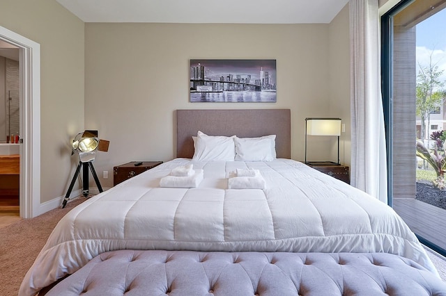 view of carpeted bedroom