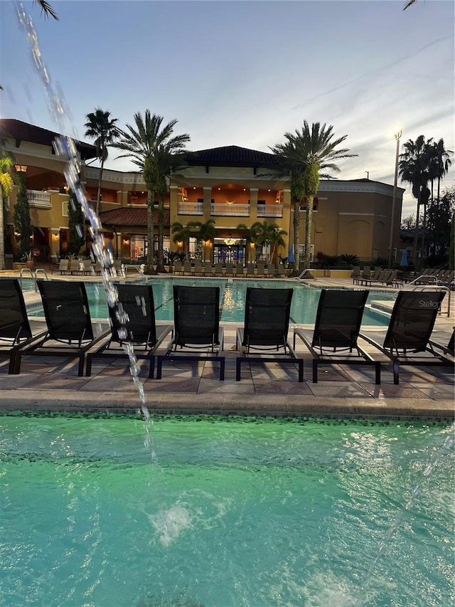 pool with a patio area