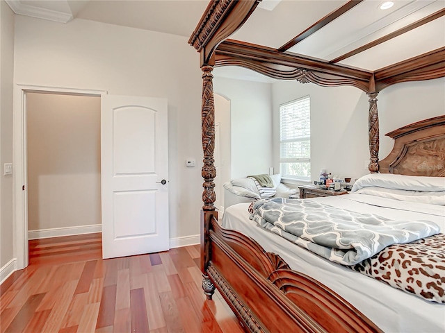 bedroom featuring hardwood / wood-style floors