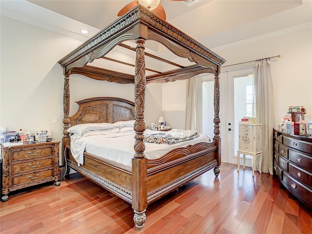 bedroom featuring wood-type flooring