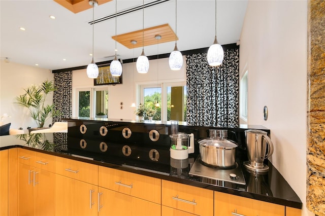 kitchen with pendant lighting