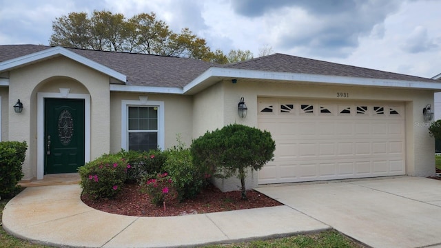 view of front of house featuring a garage