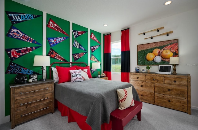 view of carpeted bedroom