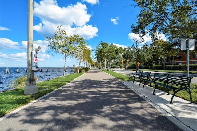 view of nearby features with a water view