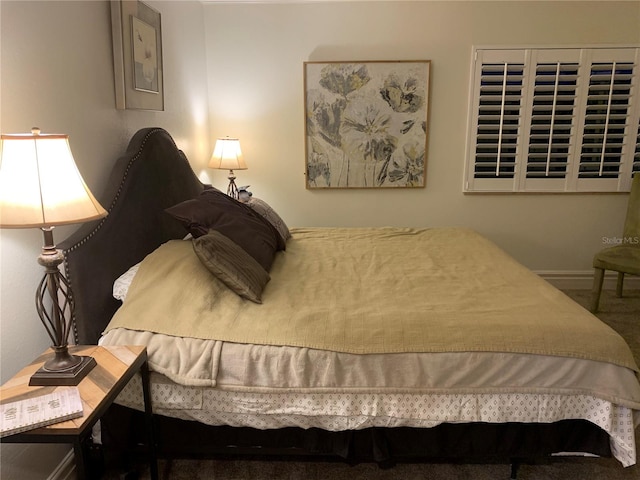 view of carpeted bedroom