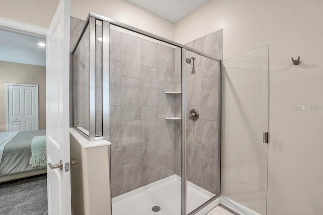 bathroom with an enclosed shower