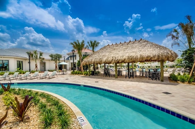 view of pool with a patio