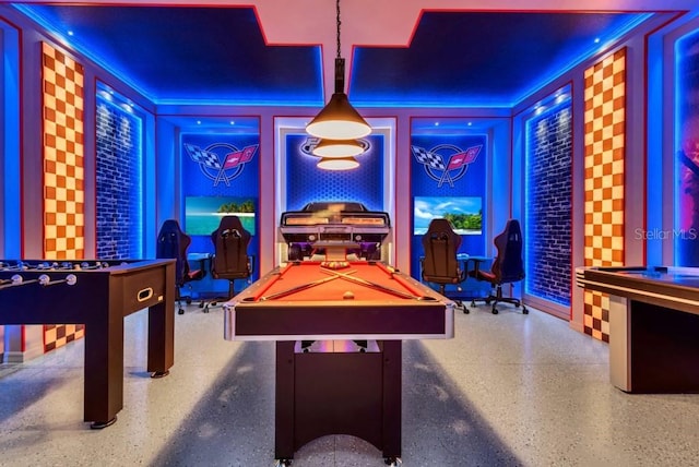 recreation room featuring pool table