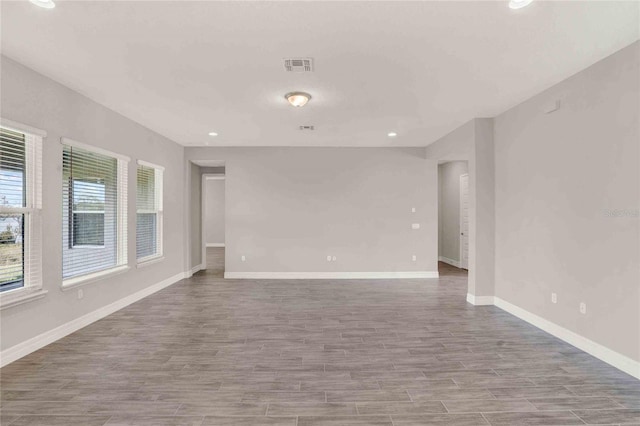 empty room featuring light hardwood / wood-style flooring