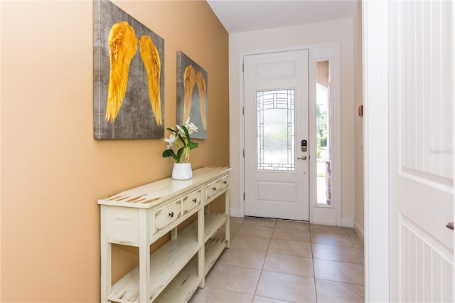 view of tiled foyer