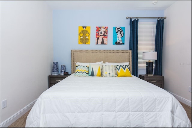 view of carpeted bedroom