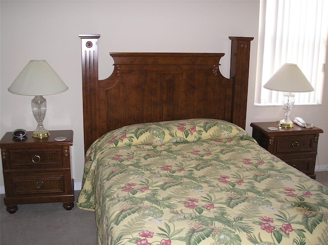 view of carpeted bedroom