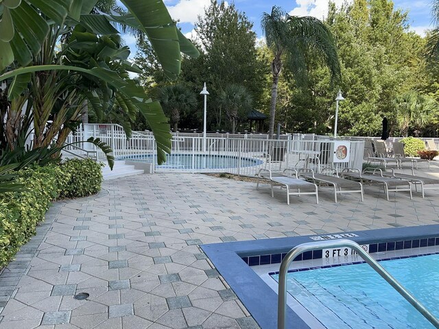 view of pool with a patio