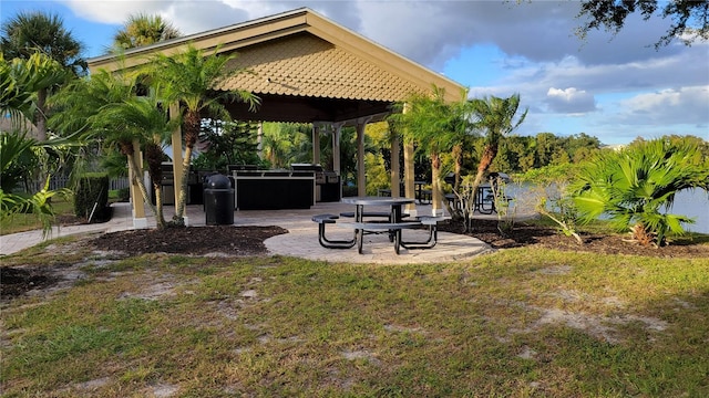 view of home's community with area for grilling and a patio area