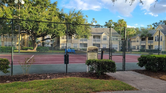 view of tennis court