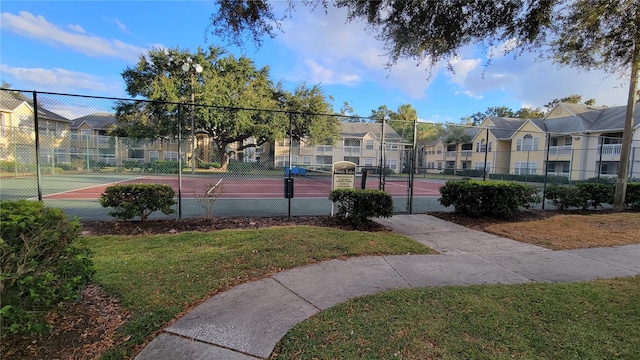 view of tennis court