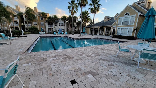 view of pool with a patio area