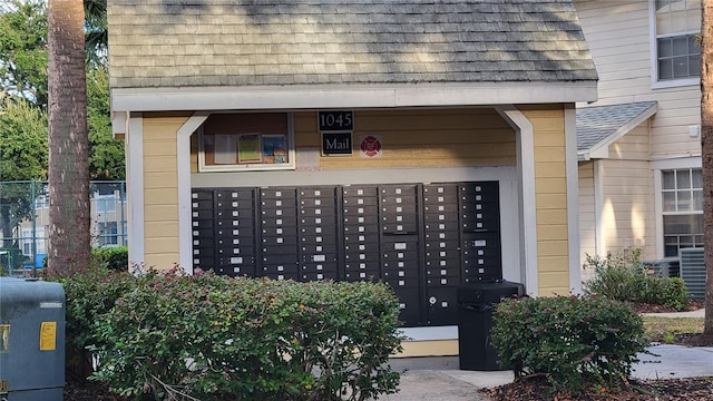 view of nearby features featuring a mail area